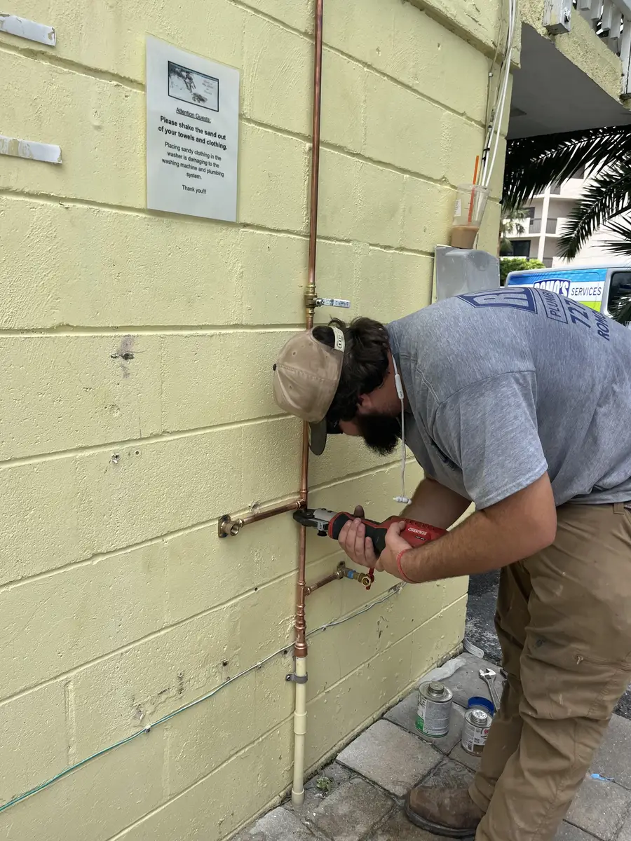 Indian Rocks Beach Outdoor Shower Installation by Romo’s Plumbing